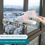 1 pieza, tendedero de 8 ganchos, tendedero para ropa interior, tendedero multifuncional para ventana de balcón, colgador para puerta y ventana de baño, accesorios para arte