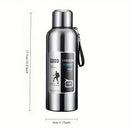 Botella de Agua para Exteriores de Gran Capacidad con Térmica, Vaso Aislado para Deportes al Aire Libre con Asa y Separación de Té y Agua