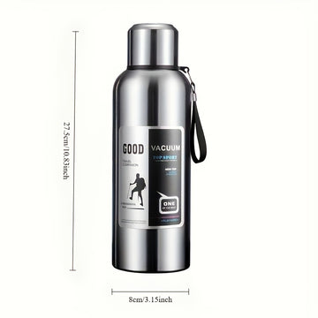 Botella de Agua para Exteriores de Gran Capacidad con Térmica, Vaso Aislado para Deportes al Aire Libre con Asa y Separación de Té y Agua