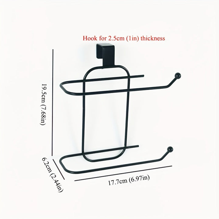 1 Pieza, Soporte Para Papel Higiénico, Estante De Almacenamiento De Rollos De Papel De Baño, Diseño De Gancho Para Soporte De Tejidos, Estante De Almacenamiento De Tejidos Ahorrador De Espacio, Accesorios De Baño