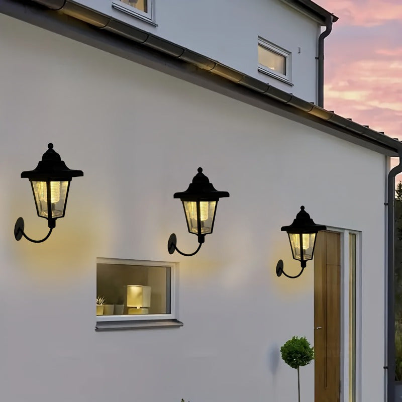 Linterna Solar de Pared, Encendido/Apagado Automático con Sensor al Atardecer y Amanecer para Exterior: Ideal para Jardín, Patio, Senderos y Decoración de Cobertizo o Porche – Regalo Perfecto para Jardineros