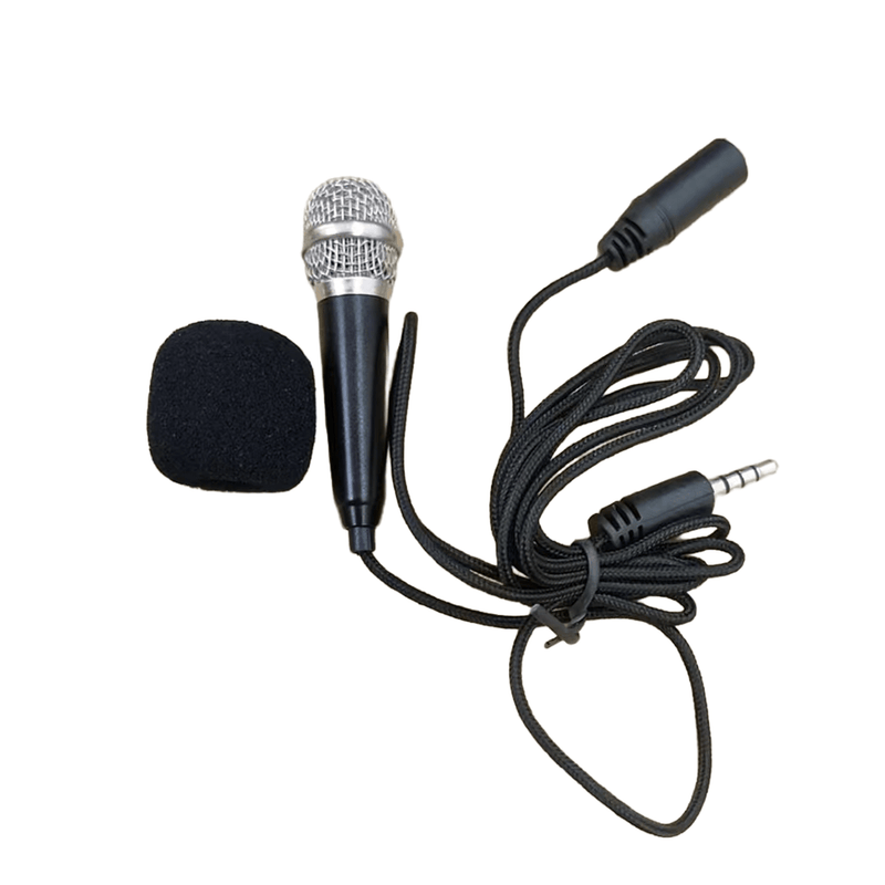 Micrófono mini con conector de 3.5 mm, portátil, ideal para grabación de voz, entrevistas, karaoke, juegos, videoconferencias y transmisiones en vivo, compatible con celulares, computadoras, laptops y tabletas - No requiere batería
