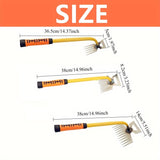 Rastrillo Multiusos de Alta Resistencia con Cabeza Afilada - Mango Ergonómico Antideslizante, Herramienta de Deshierbe para Jardín y Granja, Uso en Interiores/Exteriores - Eliminación Duradera de Malezas en Céspedes, Macizos Florales, Jardines, Diseño Co