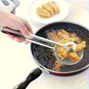 Pinzas para freír, cucharas escurridoras de alimentos, espátulas de acero inoxidable para cocina, pinzas con red filtrante, utensilios resistentes a altas temperaturas
