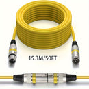 2 piezas de cable XLR 15.24 metros - cable DMX balanceado avanzado, con conectores macho y hembra de 3 pines, disponible en cuatro colores, más vendido, ideal para regalos de graduación, Día del Padre y cumpleaños