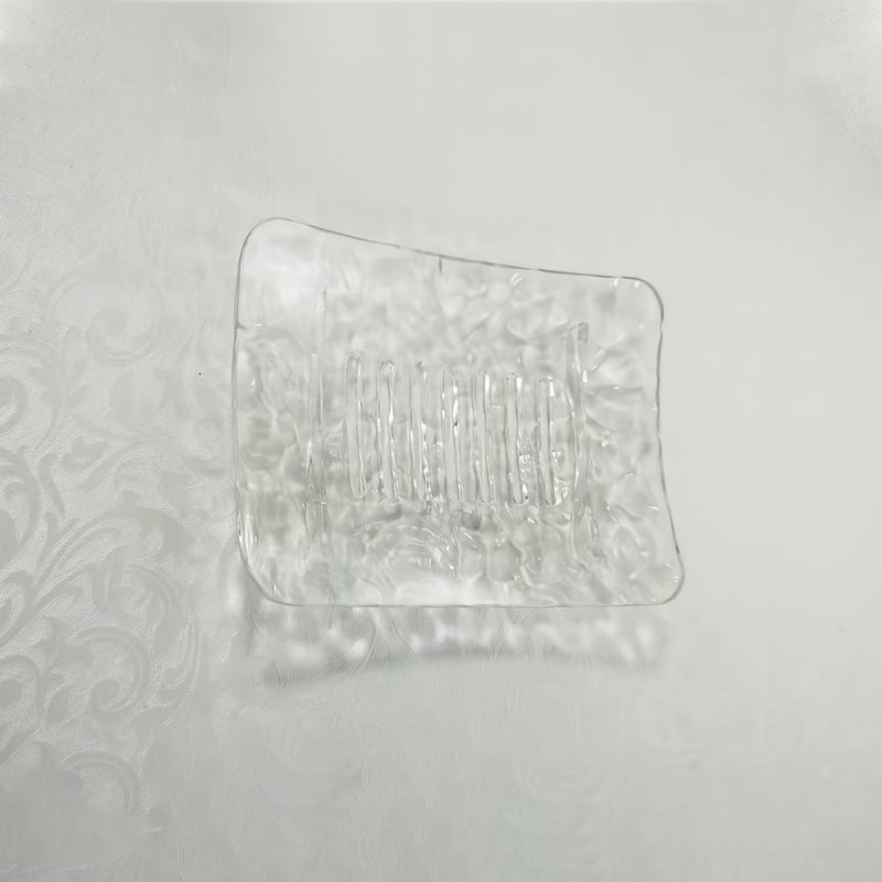 1 pieza Jabonera de plástico con drenaje, caja de almacenamiento de jabón para el hogar sin perforaciones, accesorios creativos para el baño y la cocina.