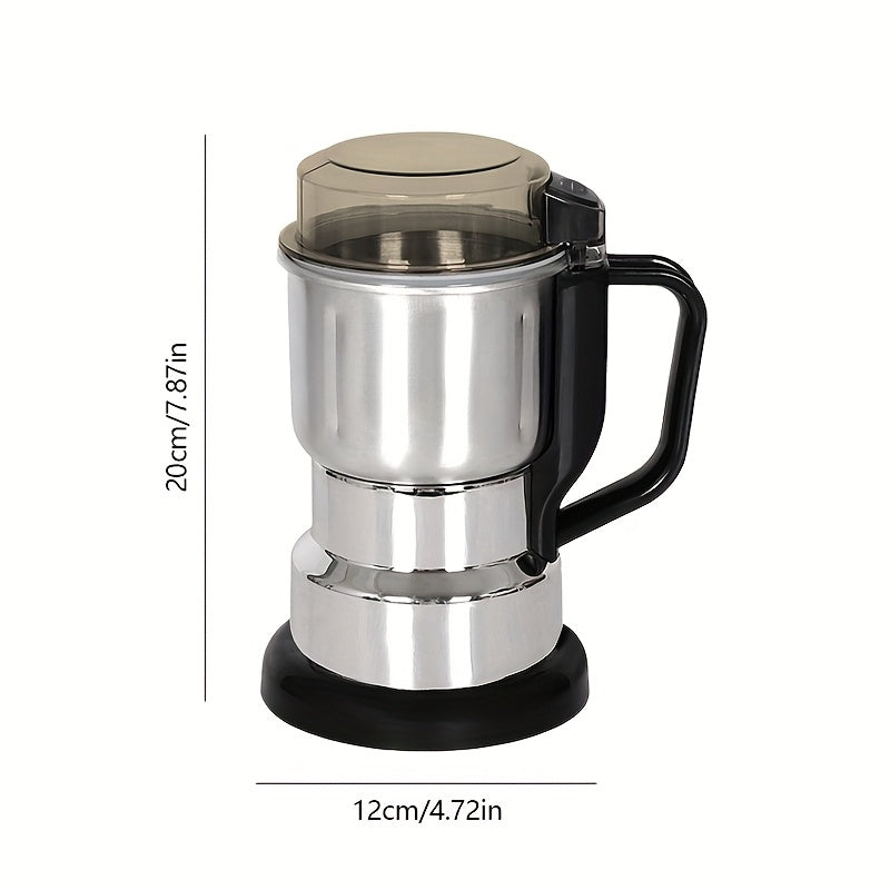 Molino de alta potencia mejorado de 1 pieza, 25000 RPM de velocidad ultra alta, enchufe de 110V para EE. UU., acero inoxidable y motor eléctrico, gran capacidad para café, nueces, especias - Perfecto para mezcladores y molinos de cocina, no necesita bate