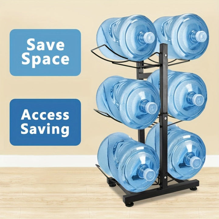 Un estantería para cubos de agua, adecuado para contenedores de agua pura, puede desmontarse, e ideal para uso en el hogar, oficina, empresa y almacén, estanterías de utilidad