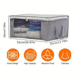 3 piezas, bolsa plegable para almacenar ropa y ropa de cama, con asa reforzada resistente, cierre resistente, ventana transparente, ideal para edredones, cobijas y sábanas