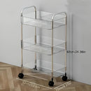 Carrito Organizador de Acrílico Rodante de 1 pieza con 2/3/4 Niveles para Baño y Sala de Estar - Almacenamiento Transparente, Marco Duradero de Acrílico/Metal, Diseño Elegante y Versátil para Cosméticos, Artículos de Tocador, Decoración del Hogar | Marco