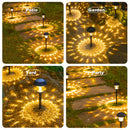 6 piezas de iluminación de paisaje solar, luces cálidas/frias para exteriores, luces de foco para tierra, adecuadas para patio, villa, jardín, patio trasero, luces de foco portátiles de paisaje.