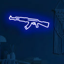 1pc Luminoso de Neón AK47, Decoración de Pared de Juegos Multipropósito con Control de Interruptor, Sin Batería Requerida, Montaje en Pared Incluido, Ideal para Salas de Esports, Bares, Áreas de Juegos al Aire Libre y Decoración de Fiestas