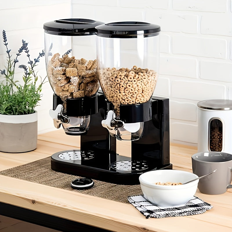 PANCERKA Dispensador de Alimentos de Control Dual: Gran Capacidad, Lavable a Mano, Libre de BPA y a Prueba de Fugas para Cereales, Nueces, Arroz y Granola