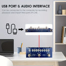 Pedal de Efectos de Bajo Portátil M-VAVE CUBE para Jóvenes con Interfaz de Audio Inalámbrica - Batería de Polímero de Litio Recargable, Compatible con USB, para Grabación de Teléfono y Reproducción de Música, Azul