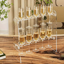 1pc Soporte para Copas de Vino Transparente y Resistente - Organizador Vertical Ahorrador de Espacio, Compatible con Champán, Martini, Highball, Copa Flauta, Vino Tinto - Ideal para Bar en Casa, Restaurante o Fiestas - Diseño Duradero y Fácil de Limpiar
