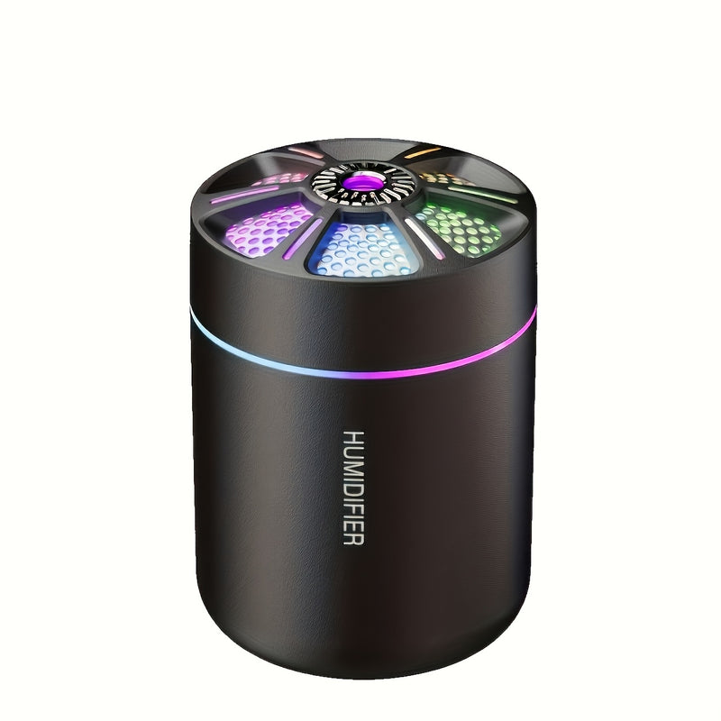 Humidificador y difusor mini de 180ml con luces LED - Funcionamiento silencioso, nebulizador de aceites esenciales con USB para hogar y auto, regalo ideal para todas las estaciones, humidificador moderno