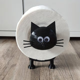1pc Soporte de Papel Higiénico 3D Impreso en Forma de Gato Divertido y Tierno, Estante para Baño con Diseño Humorístico de Oveja Negra - Decoración Adorable para el Hogar, Añade un Toque Juguetón a tu Espacio - Regalo Ideal para Fiestas