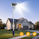 Luz solar para pared exterior, potente lámpara solar LED para caminos, iluminación portátil con sensor de movimiento y batería de litio 4000mAh/6000mAh, sensor infrarrojo, cubierta de plástico, control remoto - Ideal para patios, garajes, bodegas, áreas
