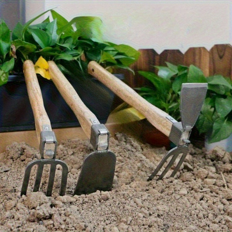 Azada de jardín metálica resistente, ideal para plantar flores y verduras así como proyectos de bricolaje artístico