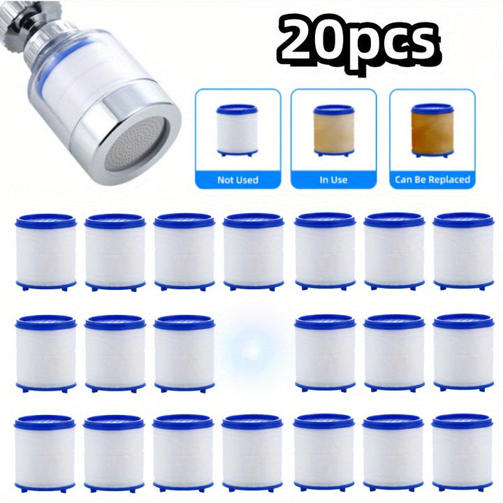 20pcs Filtro de Grifo, Elemento de Filtro de Grifo, Filtro Purificador de Agua para Ducha