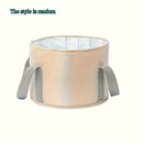 1pc Bañera Portátil Plegable para Pie con Retención de Calor - Cubeta Aislada de Aluminio, Sin Cable, PVC sin Perfume para Relajación en Casa y Viajes, Esencial Compacto para Autocuidado, Baño de Pies, Estética Neutra, Fácil de Transportar, Imprescindibl