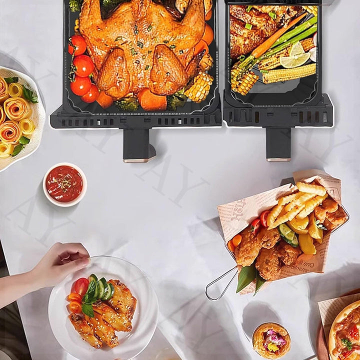 Revestimiento de Silicona para Freidora de Aire Tefal Ey901840, Tower T17099, Salter EK5729, Bandeja Reutilizable para Horno Lakeland, Bandeja de Silicona Antiadherente para Parrilla