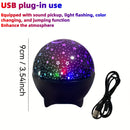 Luz ambiental creativa de proyección de cielo estrellado, decoración de fondo de luz nocturna con efecto de estrellas y luna, alimentada por USB, dinámica cósmica, negra, luz ambiental para salas de baile, adecuada para habitaciones, dormitorios, salas d