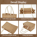 12 bolsas de yute mini, bolsas de playa de yute con asas, bolsas de compras reutilizables, bolsas de regalo de yute, bolsas multiusos para viajes, playa, escuela y actividades al aire libre