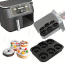 Revestimientos de Silicona Reutilizables Antiadherentes para Freidora de Aire | Molde para Donas, Tamaño Compacto (1/2 Piezas) - Compatible con Modelos Ninja AF400EU, AF451EU, SL400EU y Más Accesorios para Freidoras