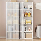 1pc Estantería de propósito múltiple de lujo, organizador de almacenamiento de doble columna autosoportante, construcción de metal y plástico, no requiere ensamblaje, estante de exhibición versátil para artículos de oficina y ocio en el hogar