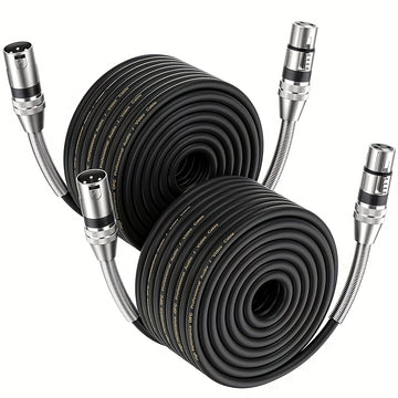 2 piezas de cables de micrófono XLR de alta calidad de 98 pies, extra largos para actuaciones al aire libre y fiestas, ideal para la temporada de graduaciones, regalos de cumpleaños, karaoke, equipo de podcast, micrófonos ASMR, micrófonos para PC, utiliz
