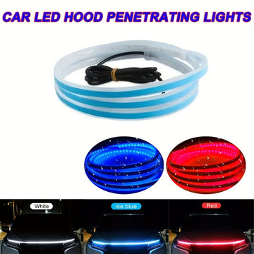 Luces LED para capó de auto, 12V 10W 180 cm/70.86 pulgadas, luces dinámicas decorativas para ambiente, actualiza tu vehículo
