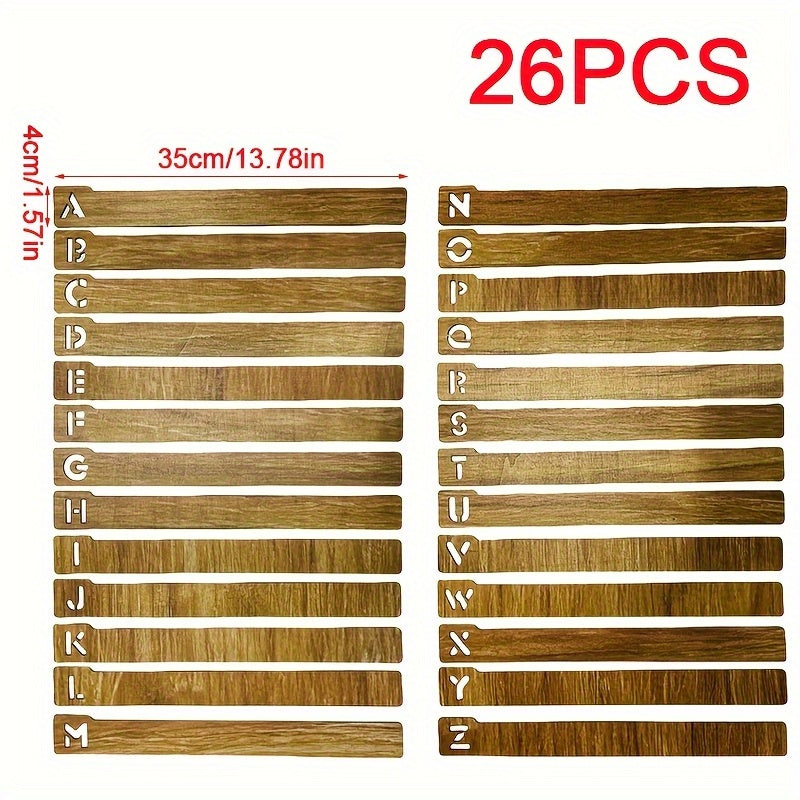 Juego de 26 separadores de vinilo de alta calidad de madera para discos de vinilo - Organizados alfabéticamente para almacenar su colección de música (Separadores de discos sólidos)
