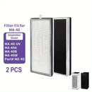 2 Piezas, Filtros De Repuesto Es Medify Air Ma-25, Para Alérgenos, Humo De Incendios Forestales, Polvo, Olores, Polen, Caspa De Mascotas, 3 En 1 Con Prefiltro, Hepa H13 Y Carbón Activado Para Una Eliminación Del 99,7%