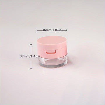 Estuche Compacto para Polvo Suelto de 3g/5g con Tamiz y Esponja - Organizador de Maquillaje Portátil, Sin Fragancia, Mini, Polvo de Miel, Red de Aislamiento