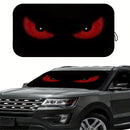 1 pieza de cortina de sol para coche UV rojo - Diseño de ojos de gato negro, protector de parabrisas plegable para conducir en la playa y en la costa, mantiene el vehículo fresco, se ajusta a los coches, SUV y camiones - Accesorio de interior de automóvi