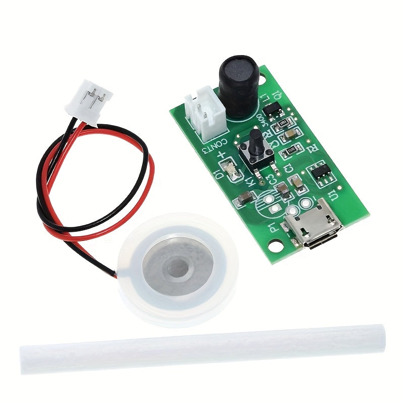 Kit DIY de Humidificador Mini USB con Atomizador y Placa de Circuito Controlador, Placa de Nebulización de Película en Spray Oscilante