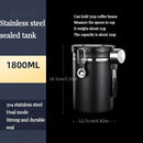 Contenedor Hermético de Acero Inoxidable Reforzado 304 Mejorado por Faridabio con Cuchara - Ideal para Granos de Café, Té y Arroz - Con Válvula de Escape Unidireccional para Mantener el Café Fresco Más Tiempo, Perfecto para Uso en Casa y Oficina