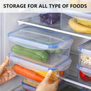 12 piezas de Contenedores para Almacenamiento de Alimentos PP con Tapas Herméticas - Aptos para Microondas y Congelador, Organizadores Rectangulares Transparentes para Cocina, Diseño Apilable que Ahorra Espacio, Libres de BPA, Duraderos y Reutilizables