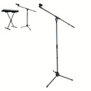 SIAETIUR Tripode de micrófono de hierro, altura ajustable, conector XLR, soporte de micrófono de metal portátil para grabaciones y presentaciones en vivo