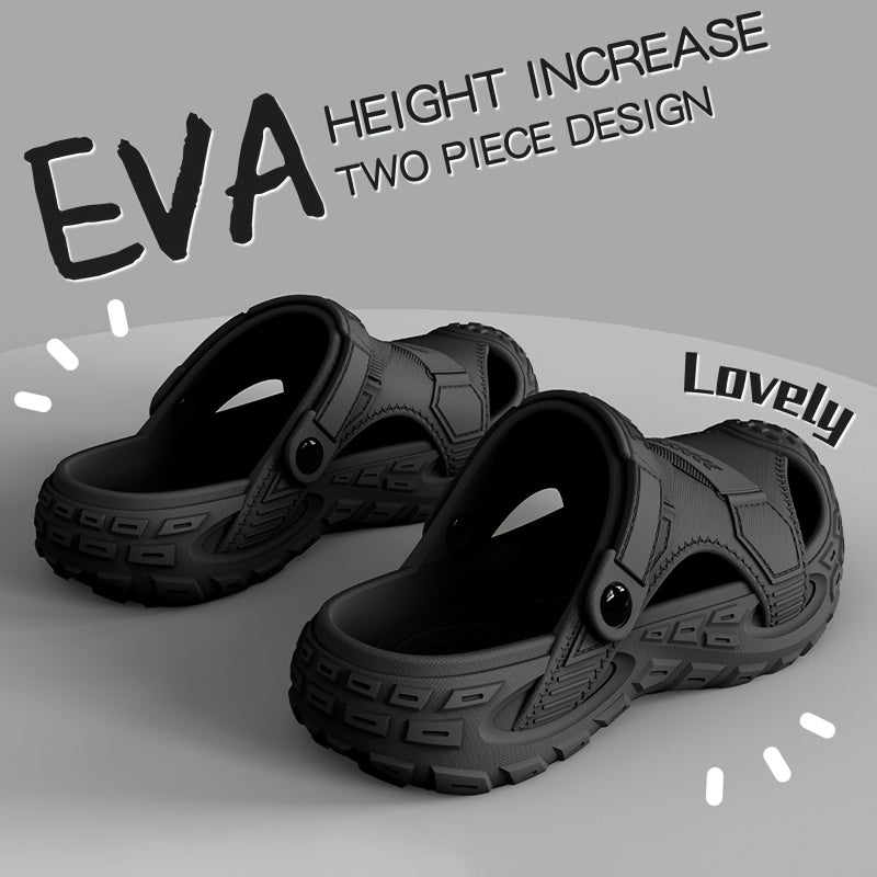Zuecos de EVA de doble uso para hombre - Sandalias transpirables con agujeros de ventilación, suela antideslizante y diseño ligero para uso interior/exterior en verano, zapatillas de diario, sandalias casuales, ajuste cómodo
