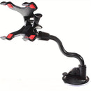 1 pieza, soporte de teléfono para guitarra giratorio de 360° con base de cuchara de succión fuerte - ABS negro, multiusos para actuaciones en vivo y video, ideal para la práctica de instrumentos y uso de escritorio, accesorio de guitarra | Soporte de tel