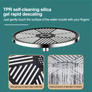 Cabezal de ducha de lluvia redondo de 10 pulgadas, alta presión de cascada con panel desmontable, fácil de limpiar, resistente a la cal, ideal para baja presión del agua, accesorio de baño de plástico con soporte colgante