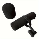 2 piezas de parabrisas de micrófono para Shure SM7B, cubierta de espuma de conector XLR, filtro antipop de reducción de ruido, accesorios de micrófono, negro, sin batería requerida para Shure SM7B