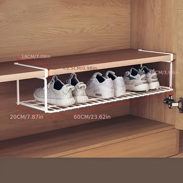 Organizador de Zapatos de Metal que Ahorra Espacio - Diseño Duradero y Plegable para Armarios, Dormitorios y Residencias Universitarias