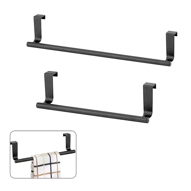 1 pza. Barral de acero inoxidable para toalla, toallero colgante para puerta de baño, accesorios para baño, colgador de paños sin perforaciones para la puerta del gabinete, barra para toalla individual en la parte posterior de la puerta del armario
