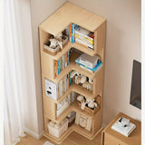 1 estante de esquina independiente, diseño exquisito, multifuncional, ahorro de espacio, adecuado para diferentes escenarios como sala de estar, dormitorio, estudio, etc., elegante elección para el hogar.