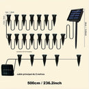 1 unidad, 15 luces, lámpara solar LED para césped, luz guía exterior, luz decorativa de jardín para caminos, ideal para jardines, camping, fiestas, decoración de bodas, cumpleaños y Navidad, crea ambiente en patios y exteriores