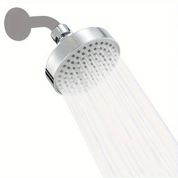 1pc Cabezal de ducha redondo de pared y montaje colgante - Rociador de lluvia de alta presión, fácil instalación, boquillas de pegamento suave que evitan el bloqueo, ideal para el cuidado suave del cabello y la piel, accesorio esencial para el baño