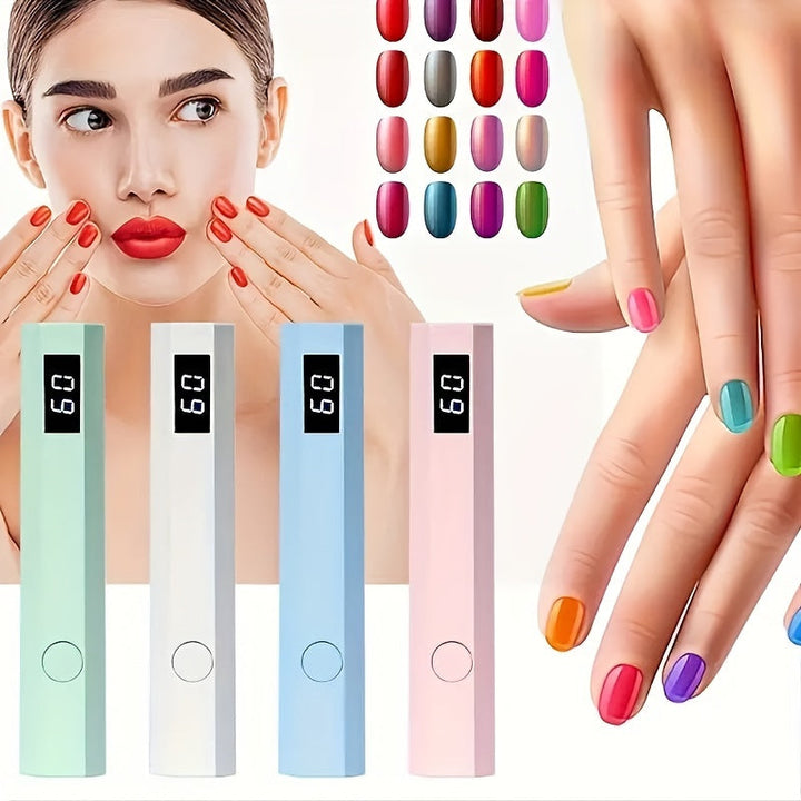 1pc Mini USB LED Lámpara Secadora de Uñas de Gel - Curado Rápido, Compacto, Portátil, Herramienta de Manicura de Eficiencia Energética para Esmalte de Gel - Perfecto para Uso Doméstico y de Salón - Batería Recargable de 180mAh, Carga USB, ≤36V